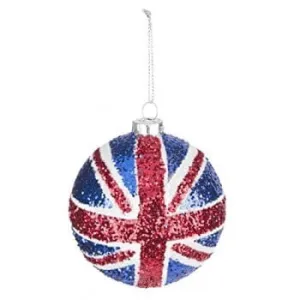 Glitter Union Jack Bauble