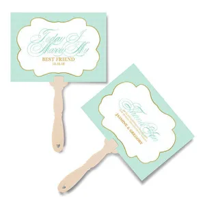 Glitz and Glam Personalized Hand Fan Daiquiri Green