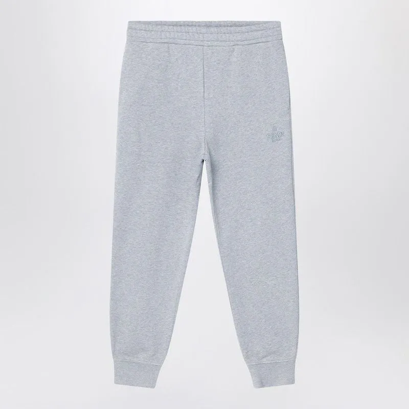 GREY COTTON JERSEY PANTS