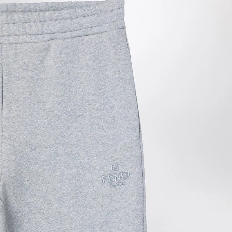 GREY COTTON JERSEY PANTS
