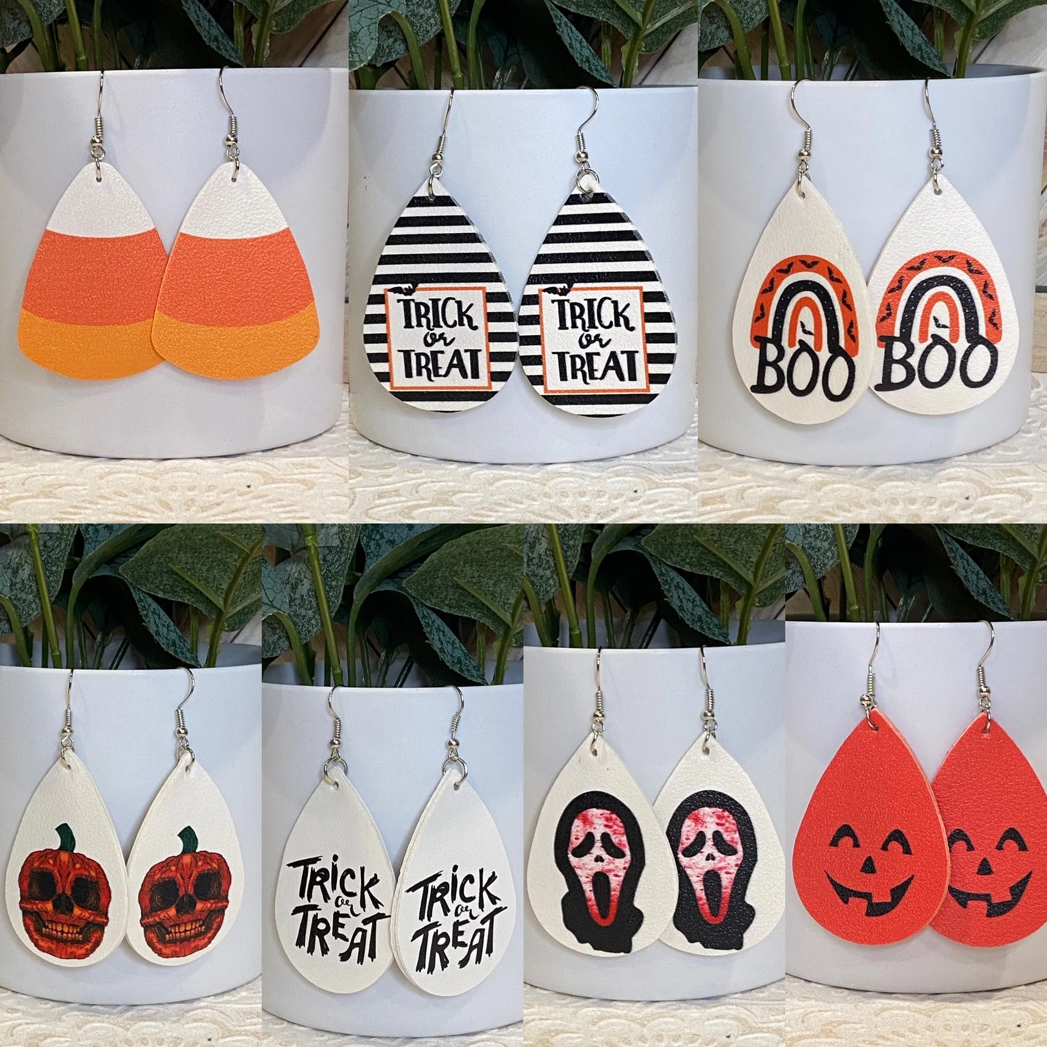 Halloween leather Earrings