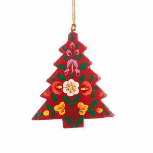 Hand-painted Kashmiri Christmas Tree Decoration