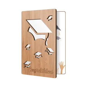 Handcrafted Bamboo Greeting Cards | Graduation Cap