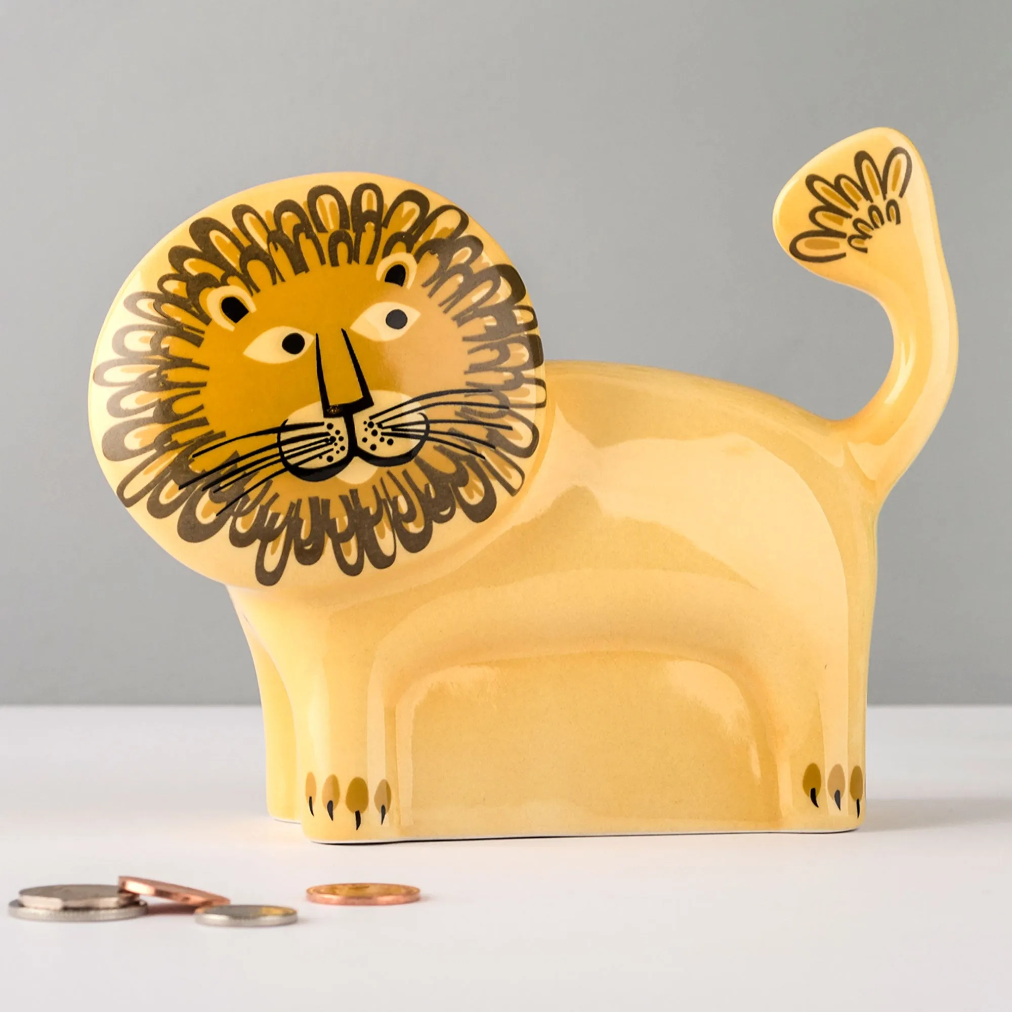 Handmade Ceramic Lion Money Box