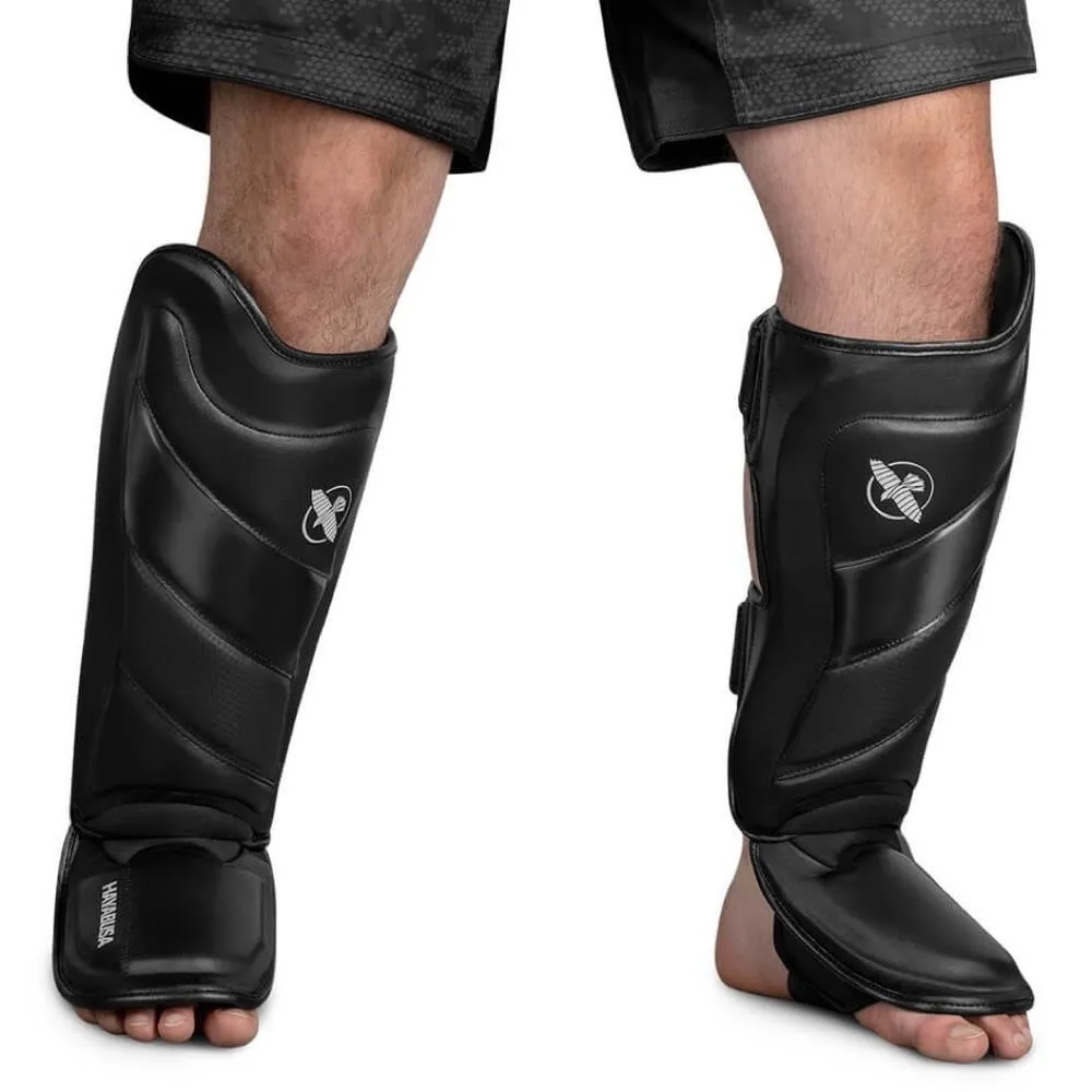 Hayabusa T3 Striking Shin Guards - Black/Black