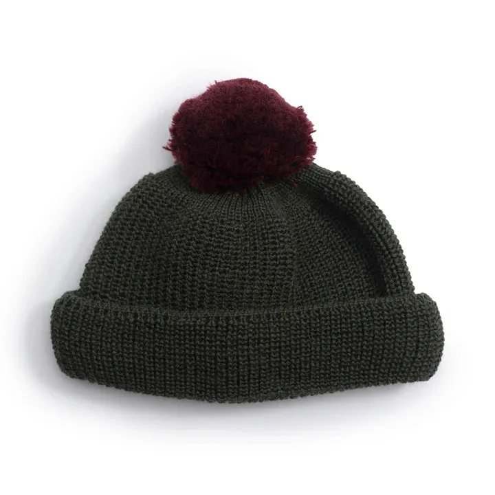 Heimat Textil Signal Hat - Military Green/Burgundy