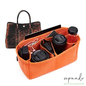 Hermes Garden Party Bag Models Organizer Insert, Bag Organizer with Zipper Middle Pouch and Double Bottle Holders