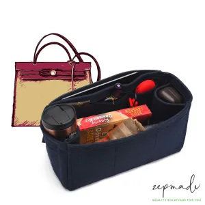 Hermes Herbag Bag Models Organizer Insert, Bag Organizer with Double Bottle Holders