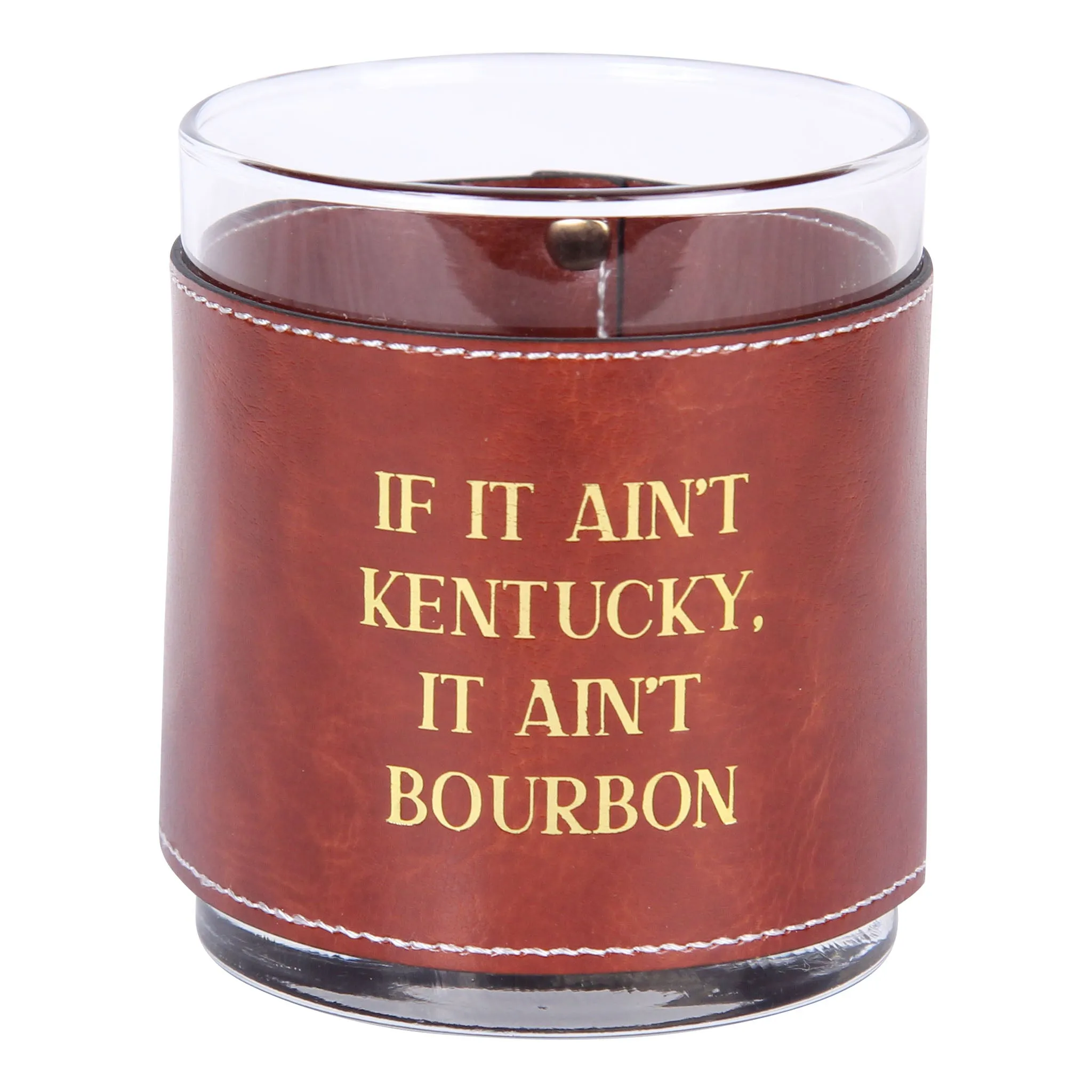 If It Ain't Kentucky- Gold Faux Leather Rocks Gass