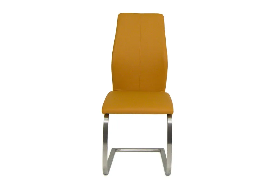 Imro - Yellow Faux Leather Dining Chair