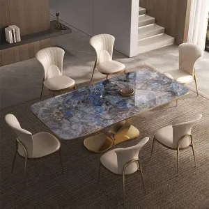 Italian Style Modern Gold Metal Dining Chairs