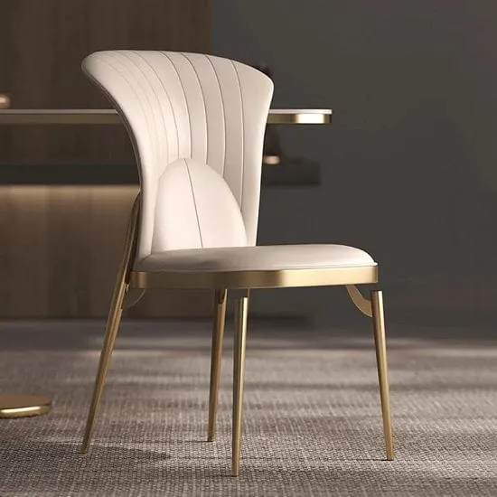 Italian Style Modern Gold Metal Dining Chairs