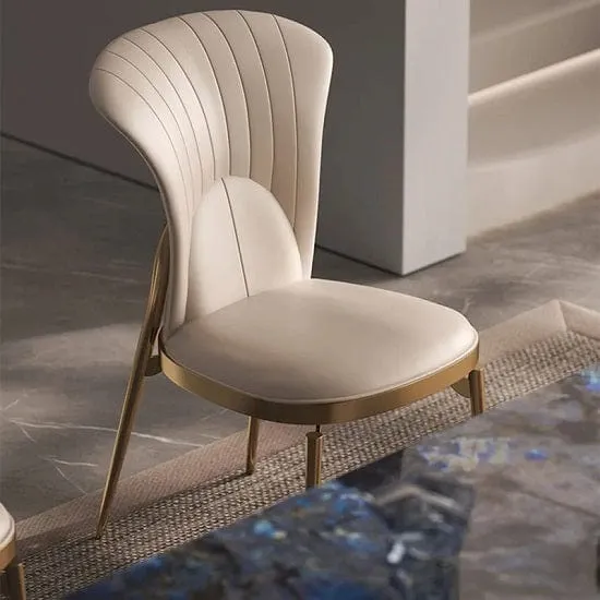 Italian Style Modern Gold Metal Dining Chairs