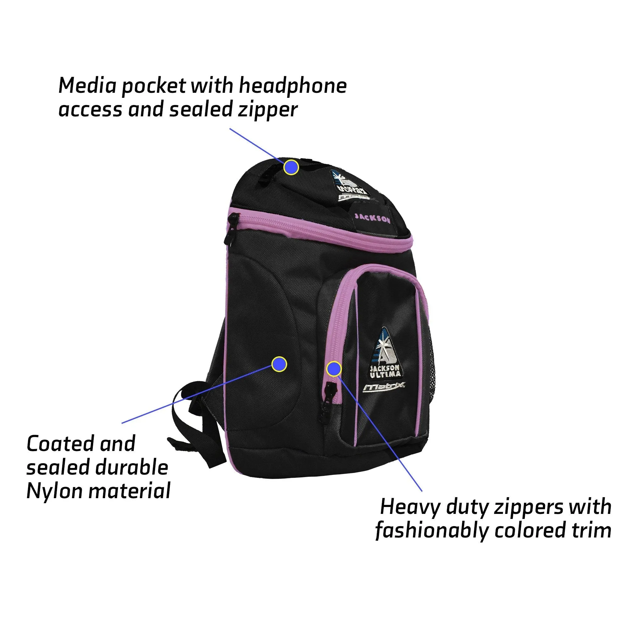 JACKSON ULTIMA SPORT BAG (BLACK/PURPLE) USFS
