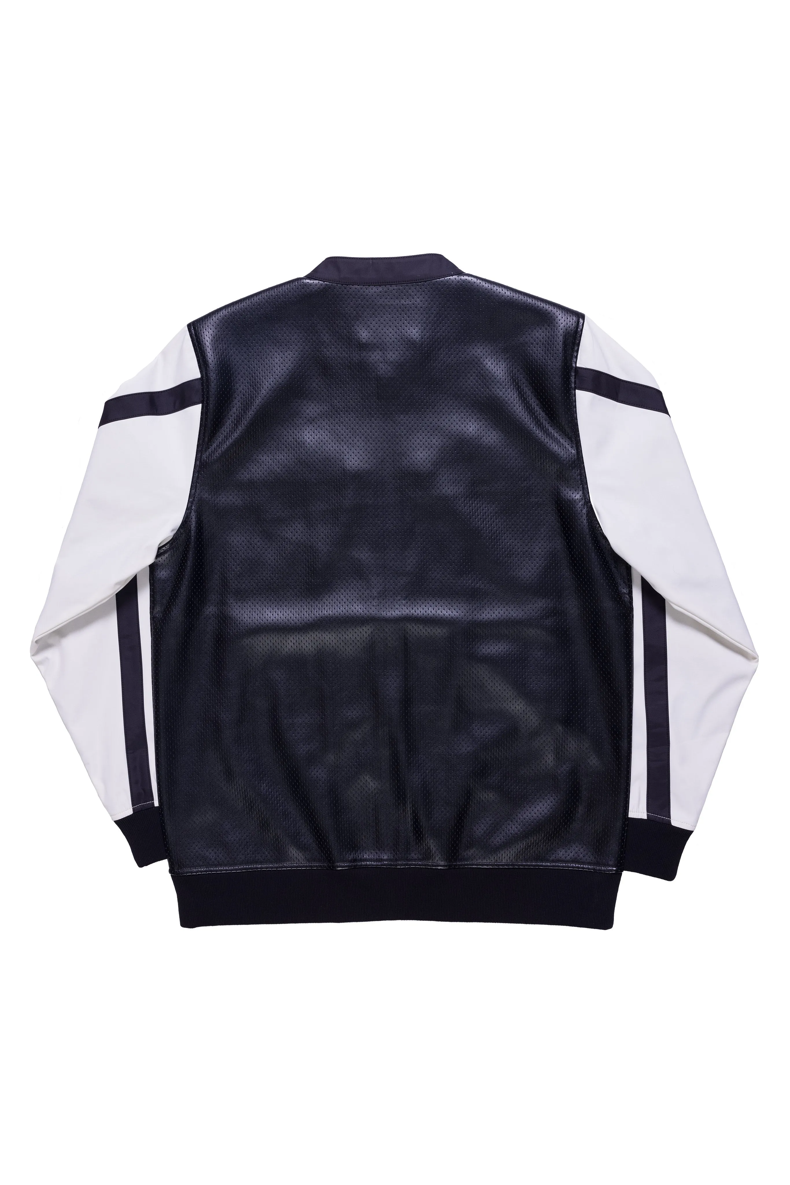 Jonas | Men's Full Zip Faux Leather Perforated Jacket