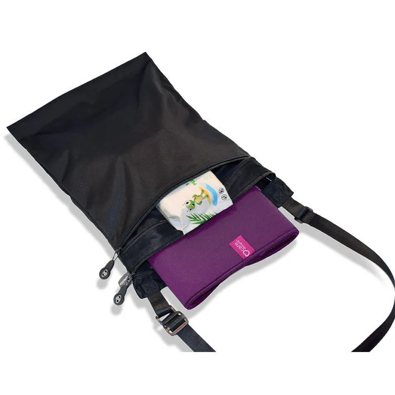 Junior Changing Mat and Waterproof Bag Set - Aubergine/Black (UK VAT Exempt)