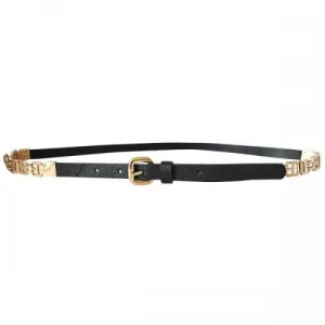 KIERA - Womens Black Faux Leather Belt