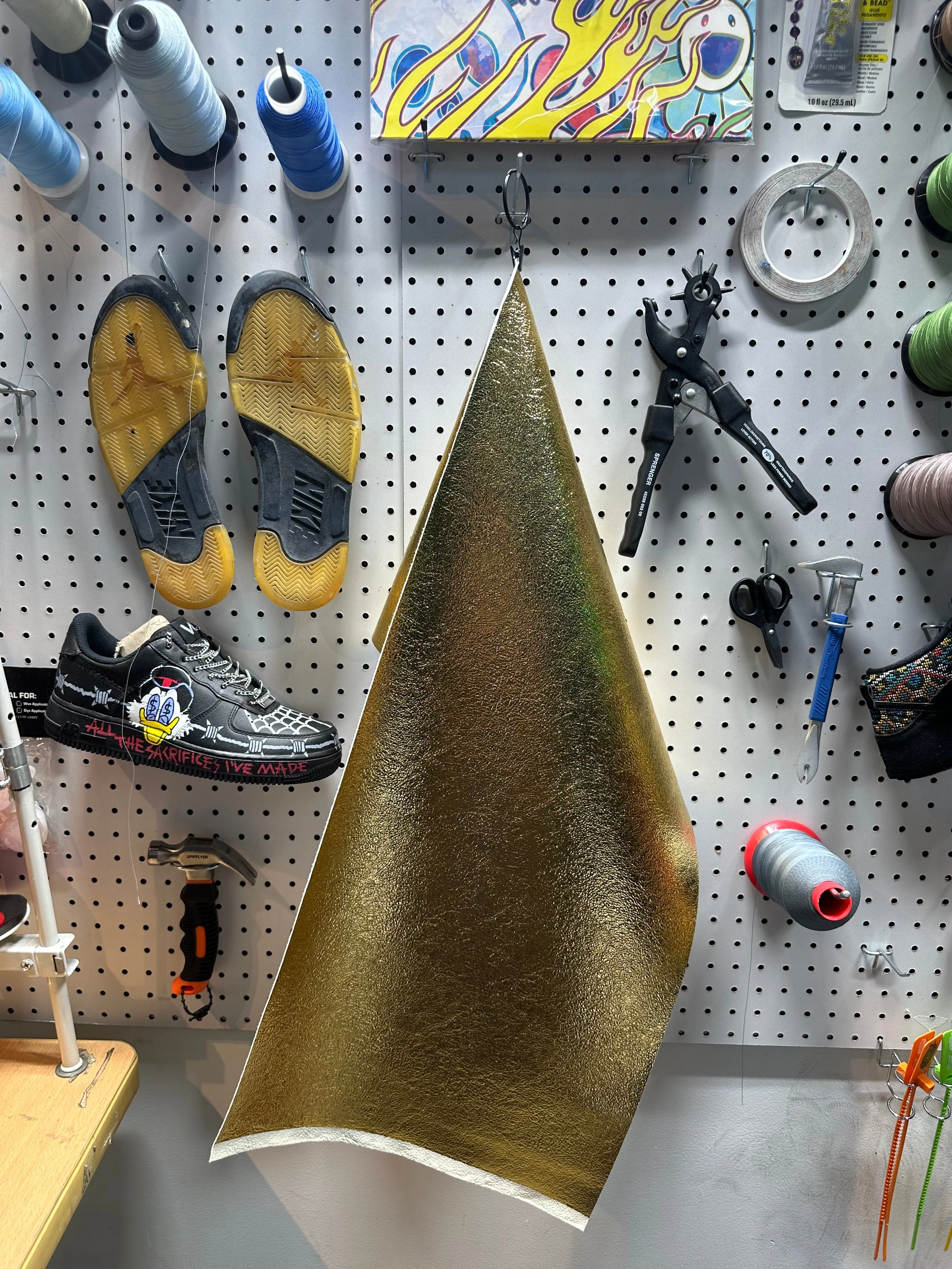 Leather -  Metalic Texture Gold PU