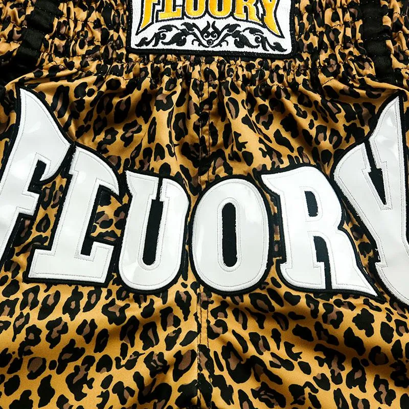 Leopard Print Muay Thai Shorts - Floury - Unisex