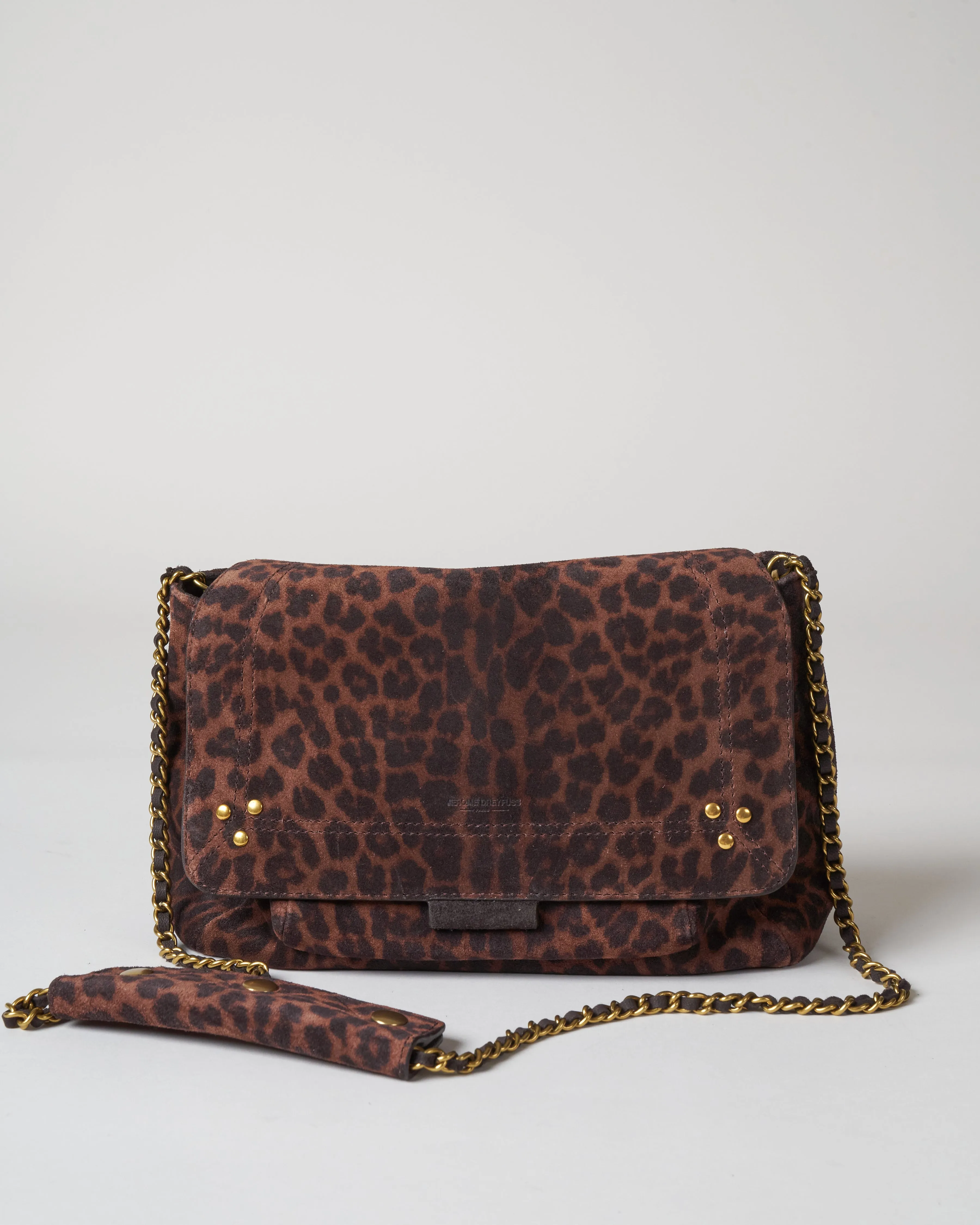 lulu m shoulder bag - leopard natural