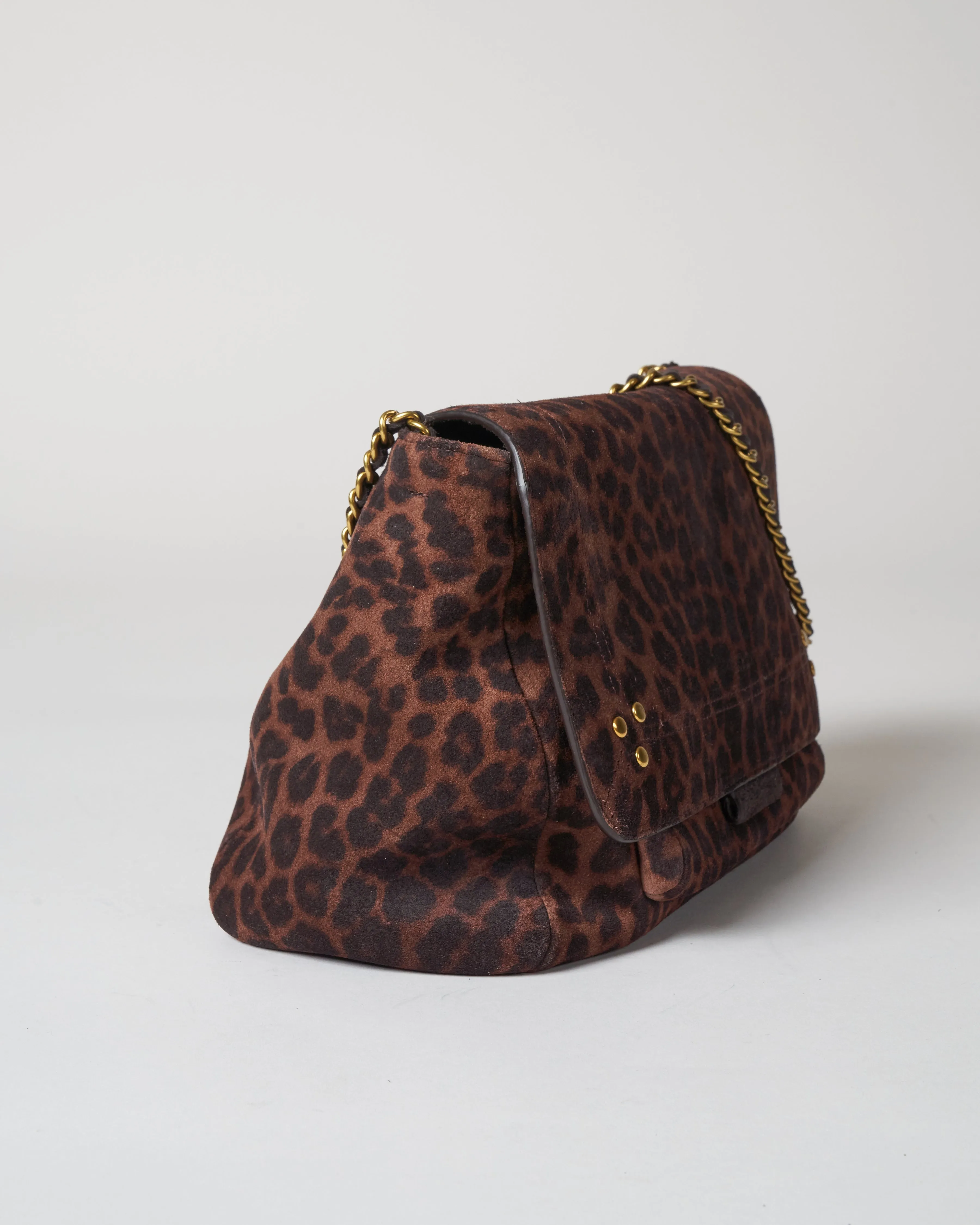 lulu m shoulder bag - leopard natural