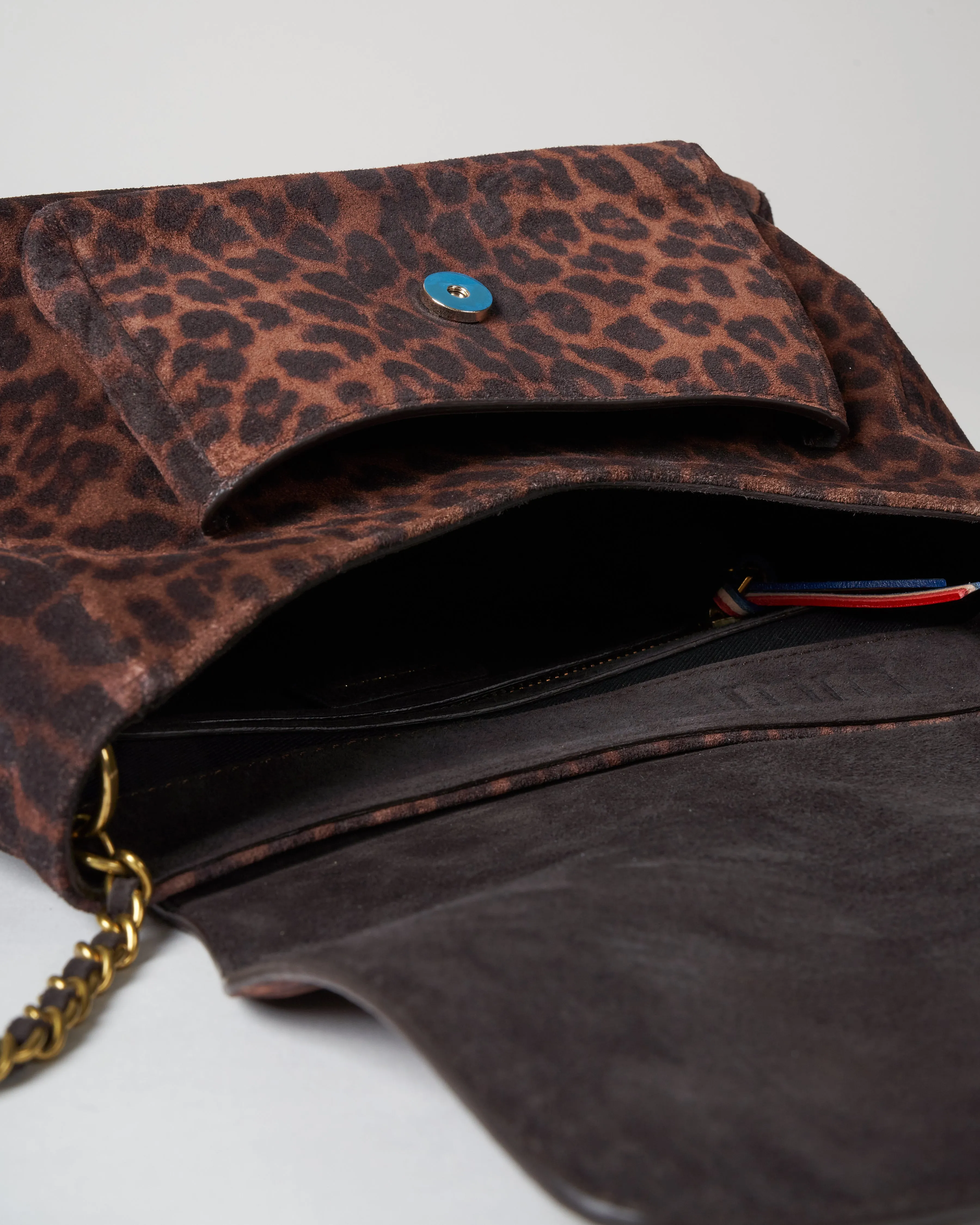 lulu m shoulder bag - leopard natural