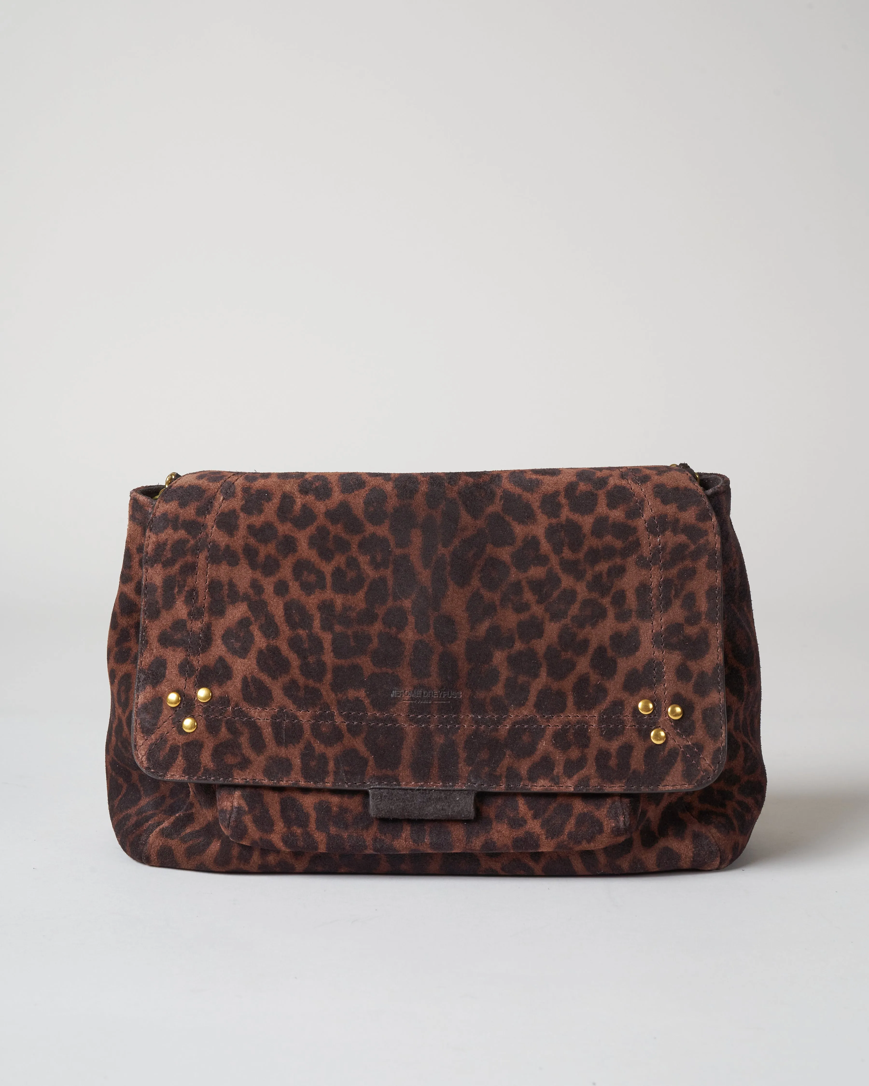 lulu m shoulder bag - leopard natural