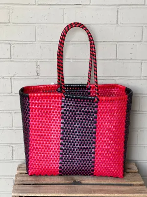 Maria Victoria Red and Black Womens Tote