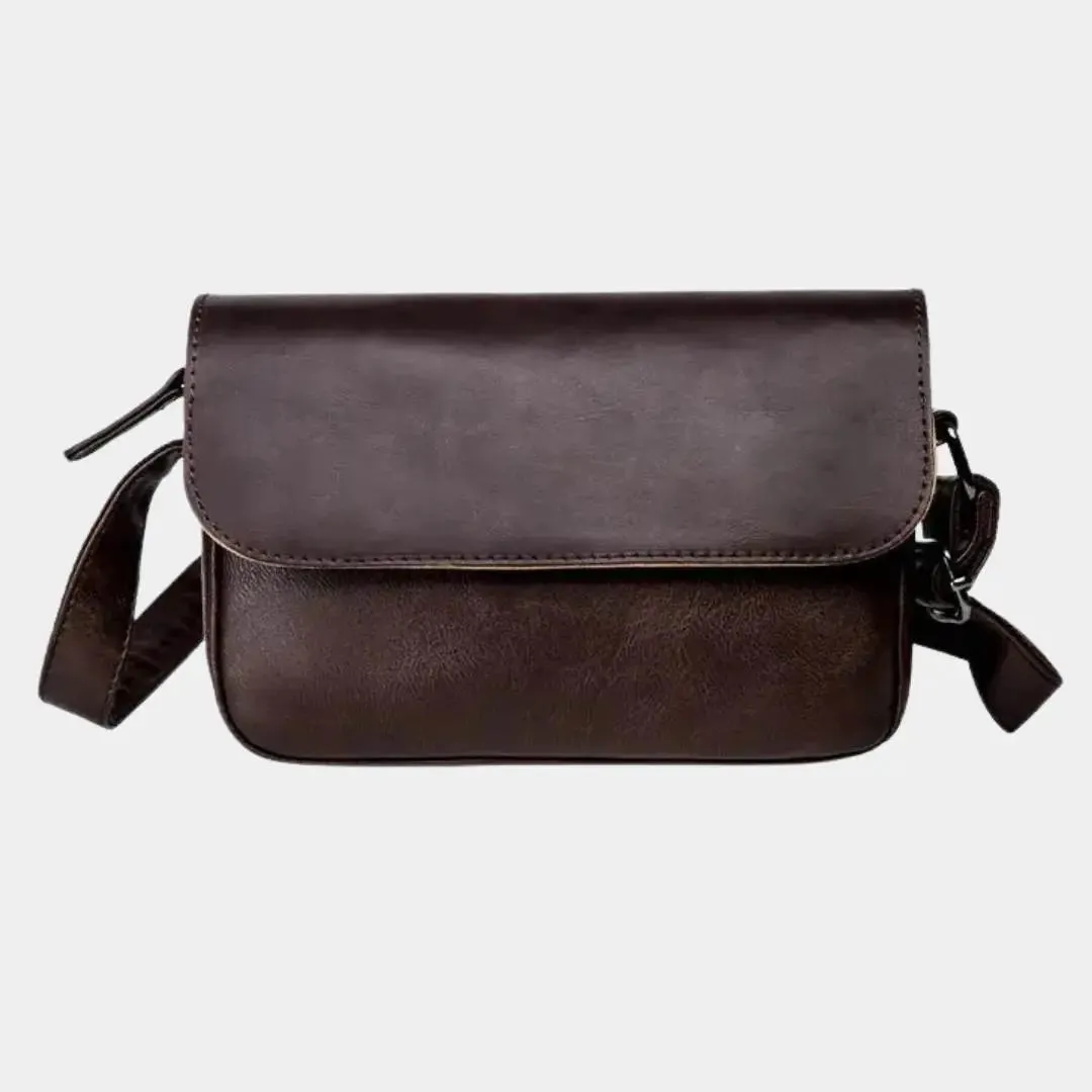 Milan Essential Leather Shoulder Bag - Cross & Crown