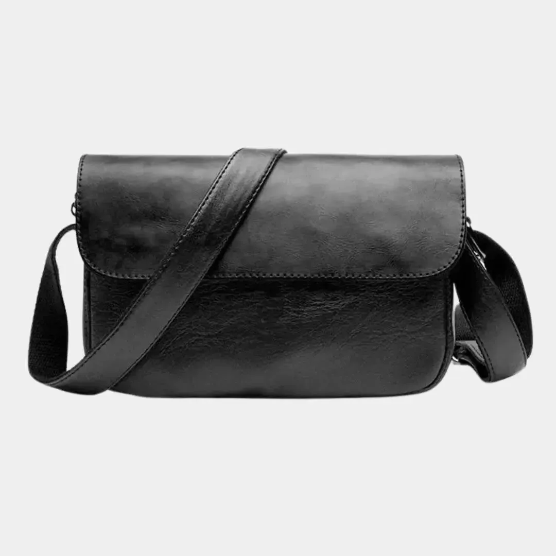Milan Essential Leather Shoulder Bag - Cross & Crown