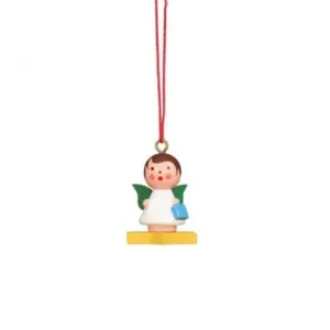Mini angel - Floating on a Colourful Star - Christmas tree decoration