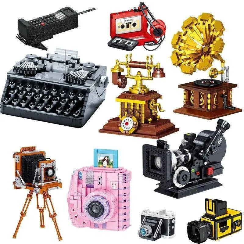 MOC Ideas Vintage Digital Camera MINI Bricks Toys
