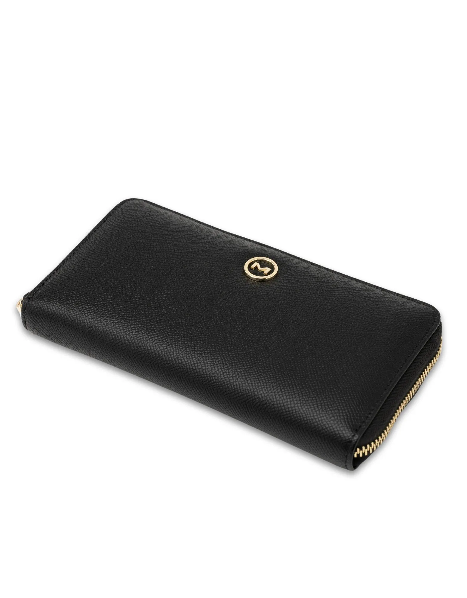 Mocha Charlotte Long Wallet - Black