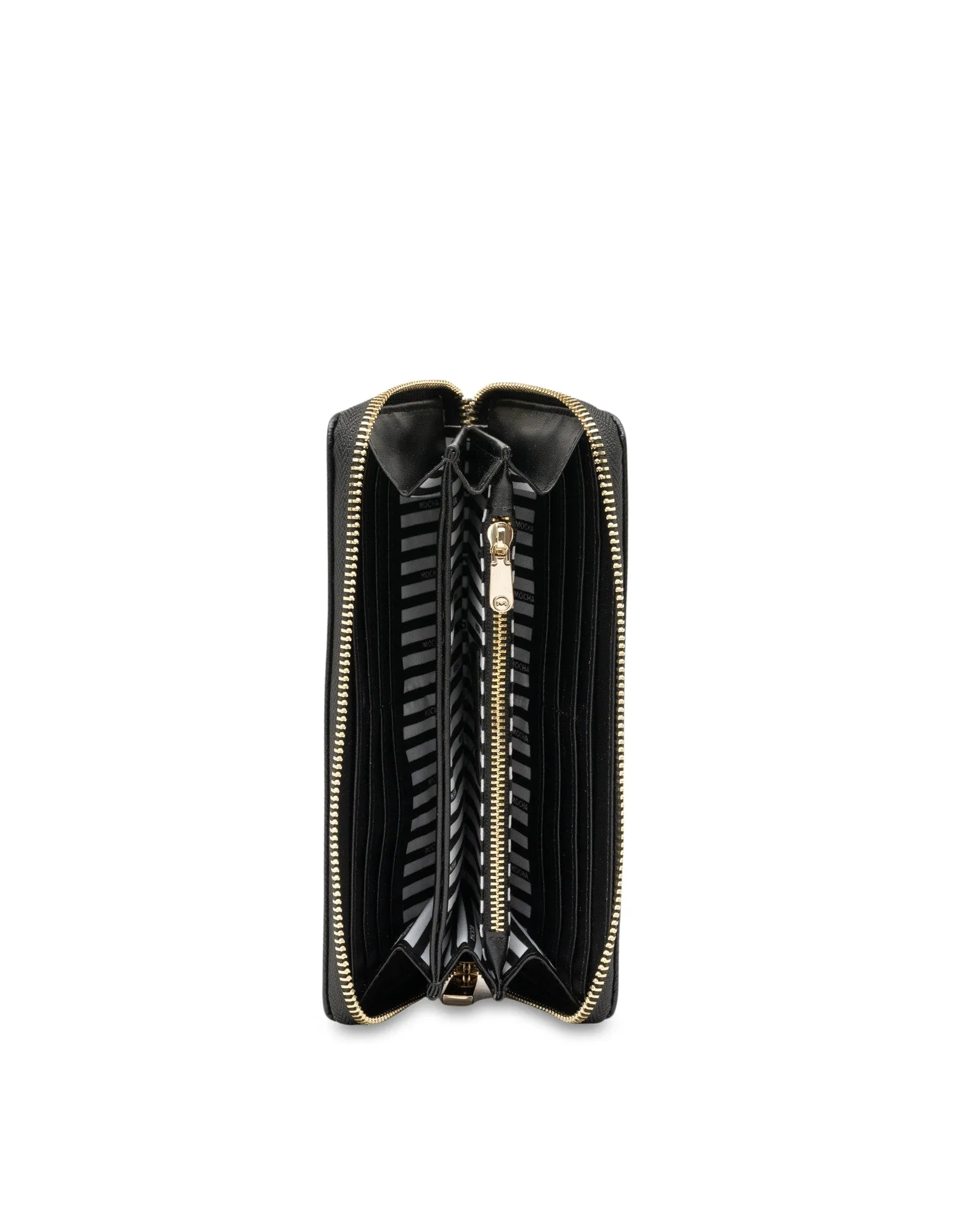 Mocha Charlotte Long Wallet - Black