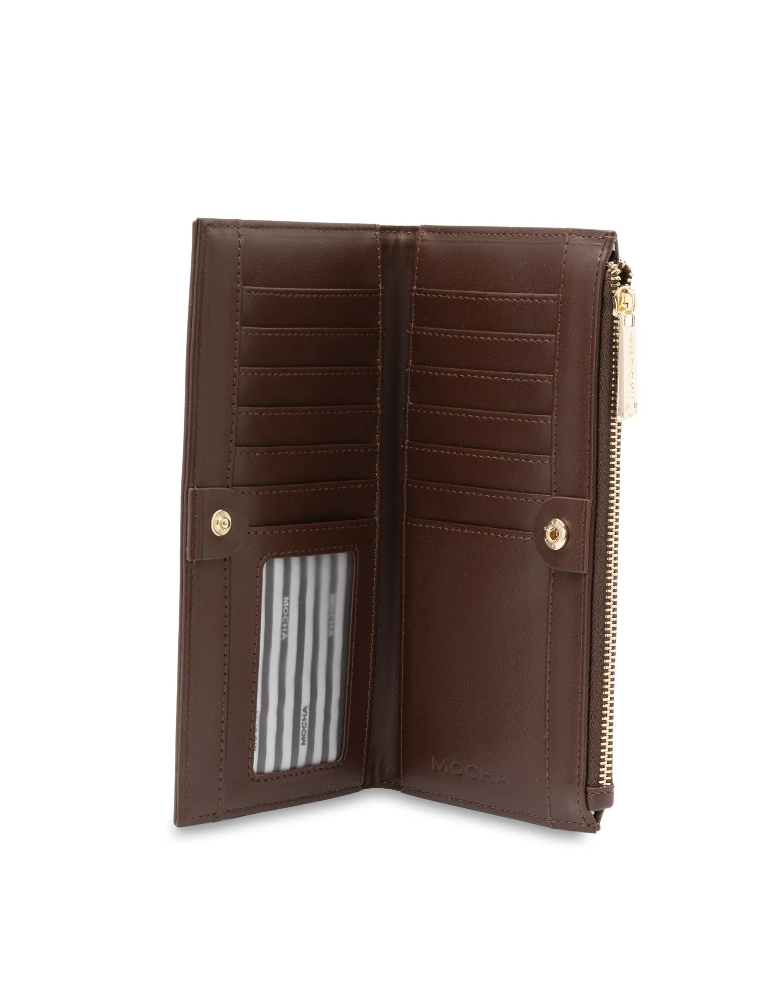 Mocha Stella Long Wallet- Dark Chocolate