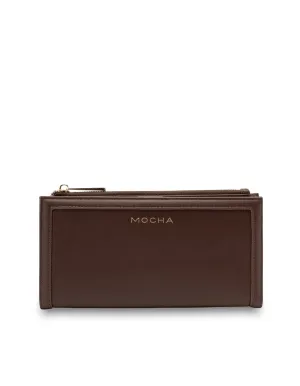 Mocha Stella Long Wallet- Dark Chocolate