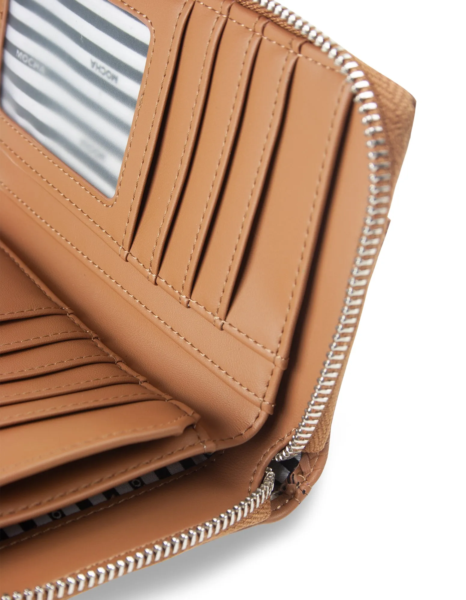 Mocha Tessa Long Wallet- Tan
