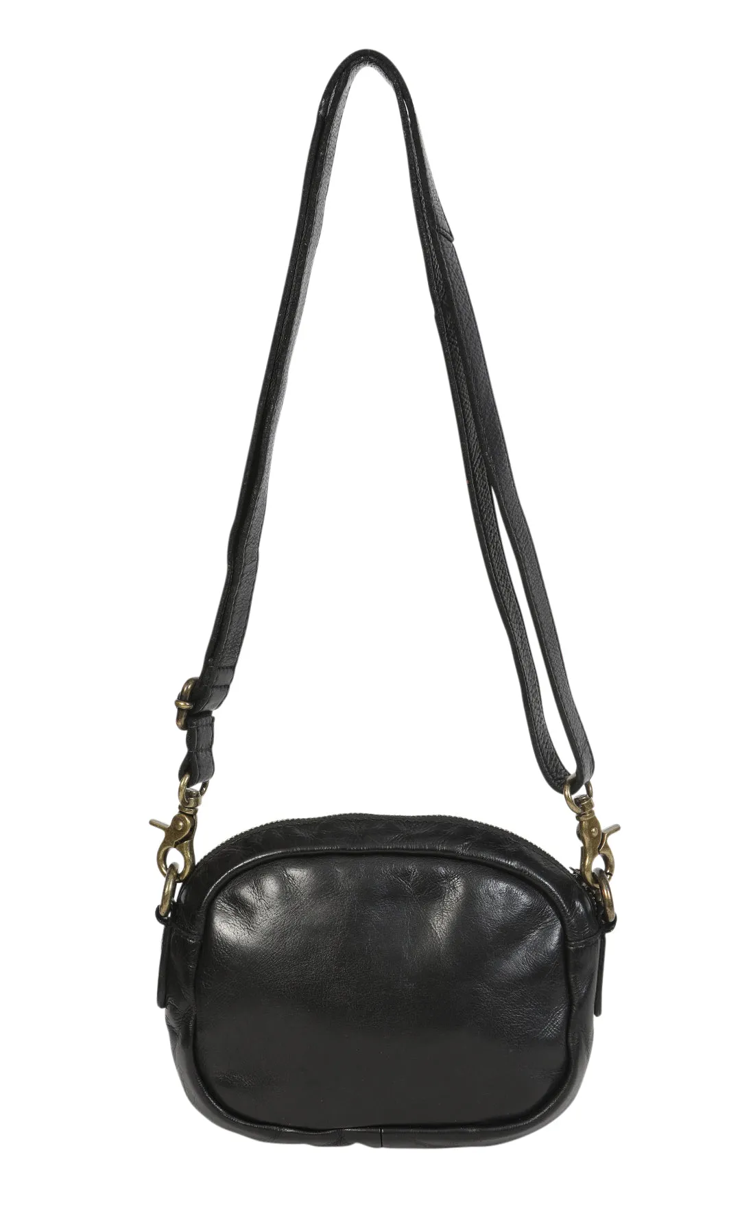 Modapelle - Vintage Cow Leather Cross Body Camera Bag | 7727BLACK