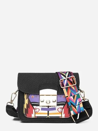Multi Color Print Bag & Strap