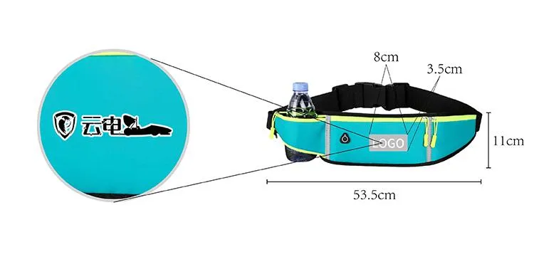 Neon Waist Bag with Water Bottle Pocket