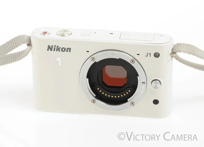 Nikon 1 J1 White Mirrorless 10.1MP Digital Camera Body  [EXC ]
