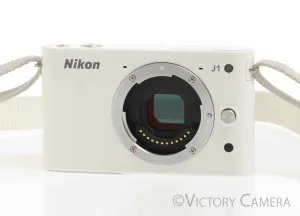 Nikon 1 J1 White Mirrorless 10.1MP Digital Camera Body  [EXC ]