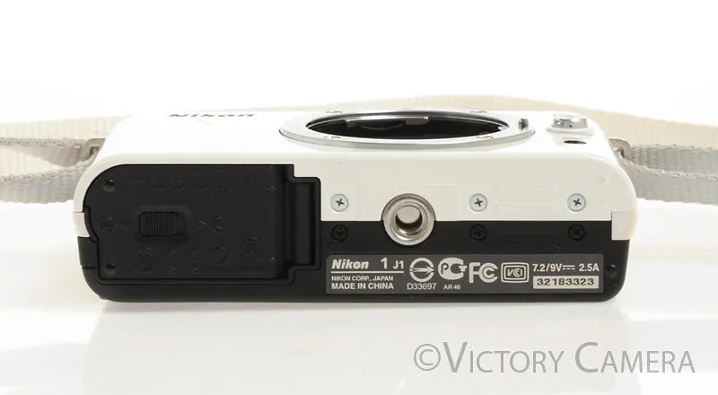 Nikon 1 J1 White Mirrorless 10.1MP Digital Camera Body  [EXC ]