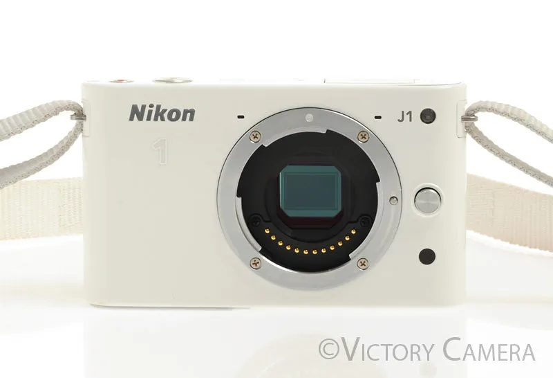 Nikon 1 J1 White Mirrorless 10.1MP Digital Camera Body  [EXC ]