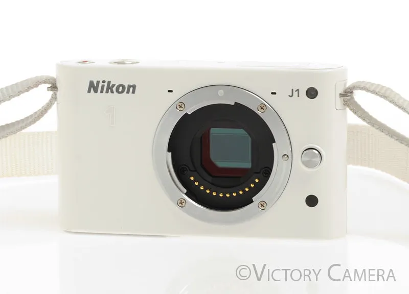 Nikon 1 J1 White Mirrorless 10.1MP Digital Camera Body  [EXC ]