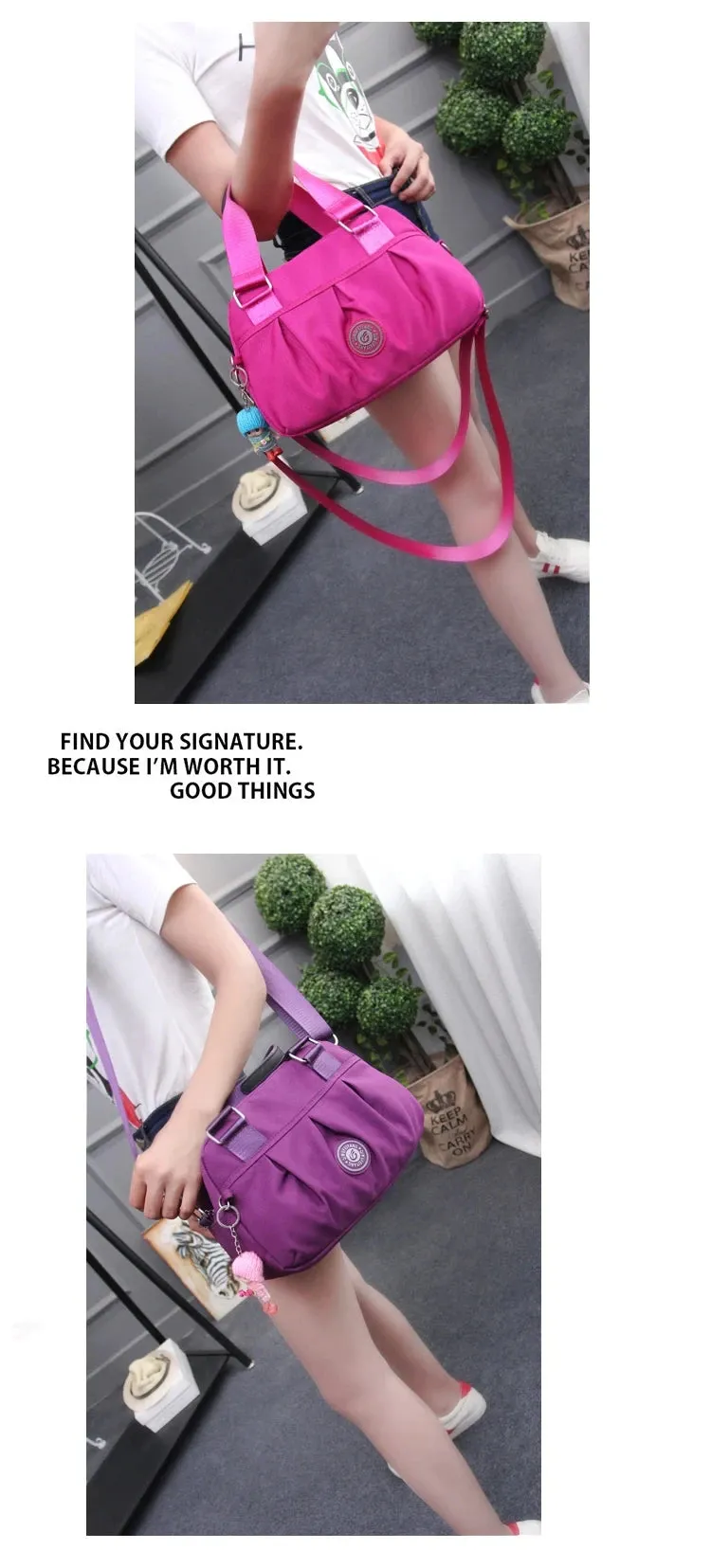 Nylon Waterproof crossbody bag