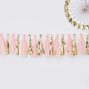 Oh Baby Tassel Garland Pink And Gold