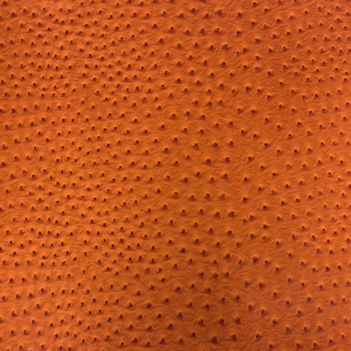 Orange Saratoga Ostrich Faux Leather Vinyl Fabric