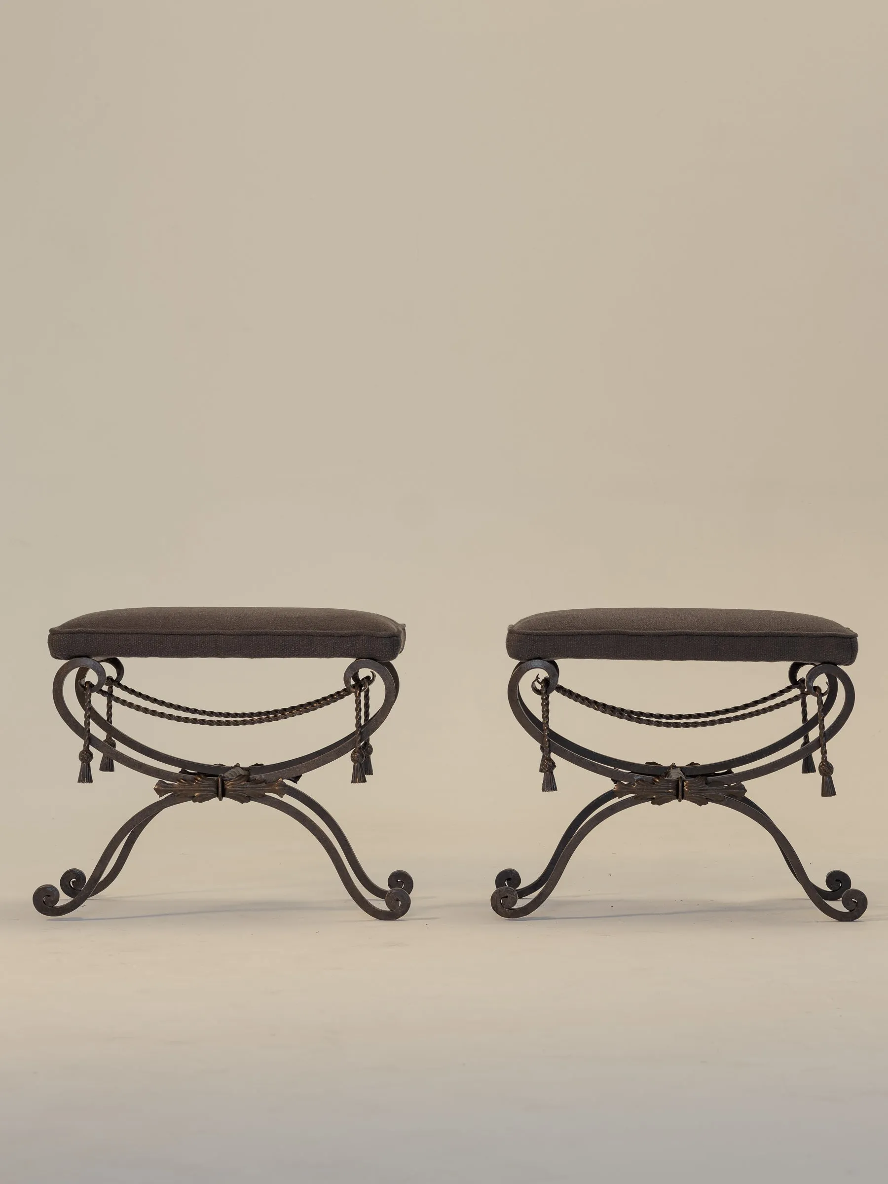 Pair of Ornate Victorian Stools