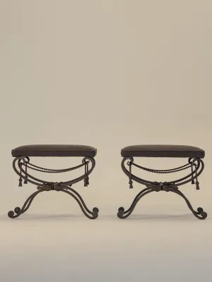 Pair of Ornate Victorian Stools